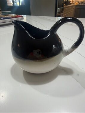 Sango Black to White Ombre Ceramic Pitcher